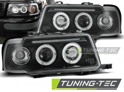 HEADLIGHTS ANGEL EYES BLACK fits AUDI 80 B4 09.91-04.96