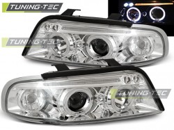 HEADLIGHTS ANGEL EYES CHROME fits AUDI A4 11.94-12.98