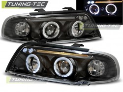 HEADLIGHTS ANGEL EYES BLACK fits AUDI A4 11.94-12.98