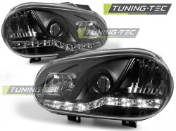 HEADLIGHTS DAYLIGHT BLACK fits VW GOLF 4 09.97-09.03