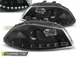 HEADLIGHTS DAYLIGHT BLACK fits SEAT IBIZA 6L 04.02-08