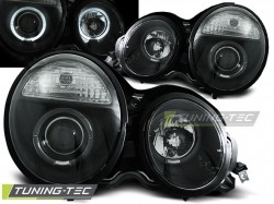 HEADLIGHTS ANGEL EYES BLACK fits MERCEDES W210 E-KLASA 95-05.99