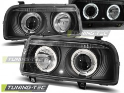 HEADLIGHTS ANGEL EYES BLACK fits VW VENTO 01.92-08.98