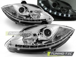 HEADLIGHTS DAYLIGHT CHROME fits SEAT LEON ALTEA TOLEDO 06.05-09