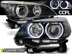 HEADLIGHTS ANGEL EYES CCFL BLACK fits BMW E60/E61 03-07