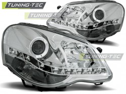 HEADLIGHTS DAYLIGHT CHROME fits VW POLO 9N3 04.05-09