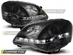 HEADLIGHTS DAYLIGHT BLACK fits VW POLO 9N3 04.05-09