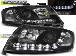 HEADLIGHTS DAYLIGHT BLACK fits AUDI A6  06.01-05.04