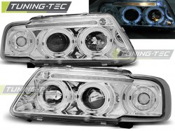 HEADLIGHTS ANGEL EYES CHROME fits AUDI A3 8L 08.96-08.00