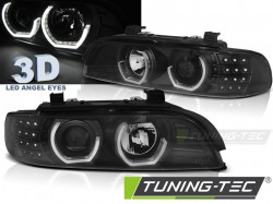 HEADLIGHTS ANGEL EYES 3D BLACK fits BMW E39 09.95-06.03