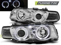 HEADLIGHTS ANGEL EYES CHROME fits BMW E38 09.98-07.01