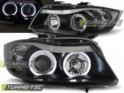 HEADLIGHTS ANGEL EYES BLACK fits BMW E90/E91 03.05-08.08