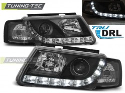 HEADLIGHTS TRUE DRL BLACK fits VW PASSAT B5 3B 11.96-08.00