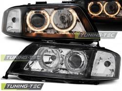 HEADLIGHTS ANGEL EYES BLACK fits AUDI A6 05.97-09.99