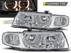 HEADLIGHTS ANGEL EYES CHROME fits SEAT LEON / TOLEDO 04.99-08.04