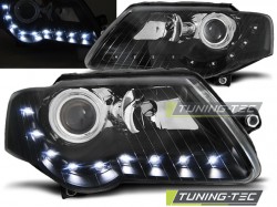 HEADLIGHTS DAYLIGHT BLACK fits VW PASSAT B6 3C 03.05-10