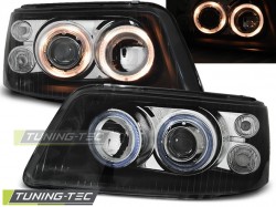 HEADLIGHTS ANGEL EYES BLACK fits VW T5 04.03-08.09