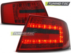 LED TAIL LIGHTS RED SMOKE fits AUDI A6 C6 SEDAN 04.04-08