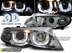 HEADLIGHTS ANGEL EYES 3D CHROME fits BMW E46 09.01-03.05 S/T