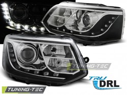 HEADLIGHTS TRUE DRL CHROME fits VW T5 2010-2015