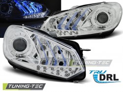 HEADLIGHTS TRUE DRL CHROME BLUE LIGHT fits VW GOLF 6 10.08- 12