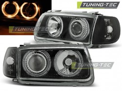 HEADLIGHTS ANGEL EYES BLACK fits VW POLO 6N 10.94-09.99