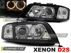 XENON HEADLIGHTS ANGEL EYES BLACK fits AUDI A6 10.99-06.01