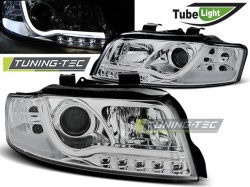 HEADLIGHTS TUBE LIGHT CHROME fits AUDI A4 10.00-10.04