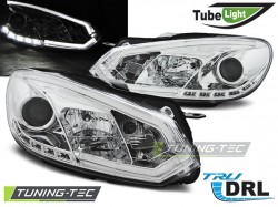 HEADLIGHTS TUBE LIGHT DRL CHROME fits VW GOLF 6 10.08-12