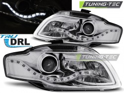 HEADLIGHTS TRUE DRL CHROME fits AUDI A4 B7 11.04-03.08