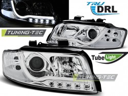 HEADLIGHTS TUBE LIGHT DRL CHROME fits AUDI A4 10.00-10.04