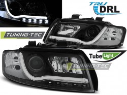 HEADLIGHTS TUBE LIGHT DRL BLACK fits AUDI A4 10.00-10.04