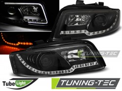 HEADLIGHTS TUBE LIGHT BLACK fits AUDI A4 10.00-10.04