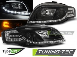 HEADLIGHTS TUBE LIGHT BLACK fits AUDI A4 B7 11.04-03.08