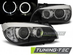 HEADLIGHTS ANGEL EYES LED BLACK fits BMW X1 E84 10.09-07.12