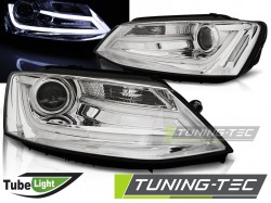 HEADLIGHTS TUBE LIGHT CHROME fits VW JETTA VI 1.11-18