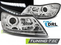 HEADLIGHTS TRUE DRL CHROME fits SKODA OCTAVIA 09-12