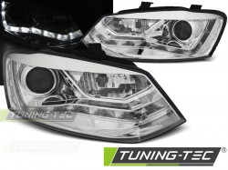 HEADLIGHTS DAYLIGHT CHROME fits VW POLO 6R 09-03.14