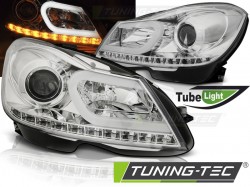 HEADLIGHTS TUBE LIGHT CHROME fits MERCEDES W204 11-14