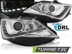 HEADLIGHTS TRUE DRL CHROME fits SEAT SEAT IBIZA 6J 12-15