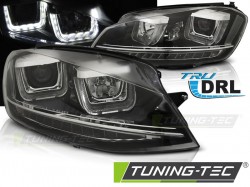 HEADLIGHTS U-LED LIGHT DRL BLACK fits VW GOLF 7 11.12-17