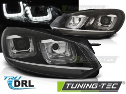 HEADLIGHTS U-LED LIGHT DRL BLACK CHROME LINE fits VW GOLF 6 08-12