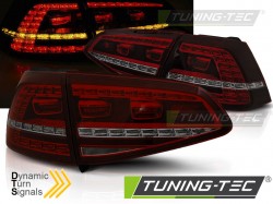 LED TAIL LIGHTS SPORT RED SMOKE SEQ fits VW GOLF 7 13-17