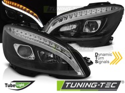 HEADLIGHTS TUBE LIGHT BLACK SEQ fits MERCEDES W204 07-10