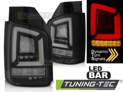 LED BAR TAIL LIGHTS BLACK SEQ fits VW T5 04.03-09
