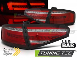 LED BAR TAIL LIGHTS RED WHIE SEQ fits AUDI A4 B8 12-15 SEDAN OEM LED