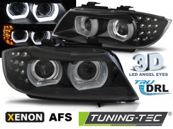 XENON HEADLIGHTS LED DRL BLACK AFS fits BMW E90/E91 09-11