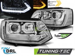 HEADLIGHTS TUBE LIGHT T6 LOOK CHROME fits VW T5 2010-2015