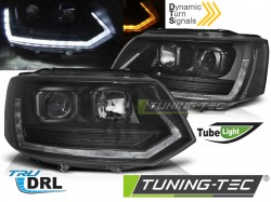 HEADLIGHTS TUBE LIGHT T6 LOOK BLACK fits VW T5 2010-2015