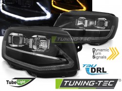HEADLIGHTS TUBE LIGHT BLACK DRL SEQ fits VW T6 15-19